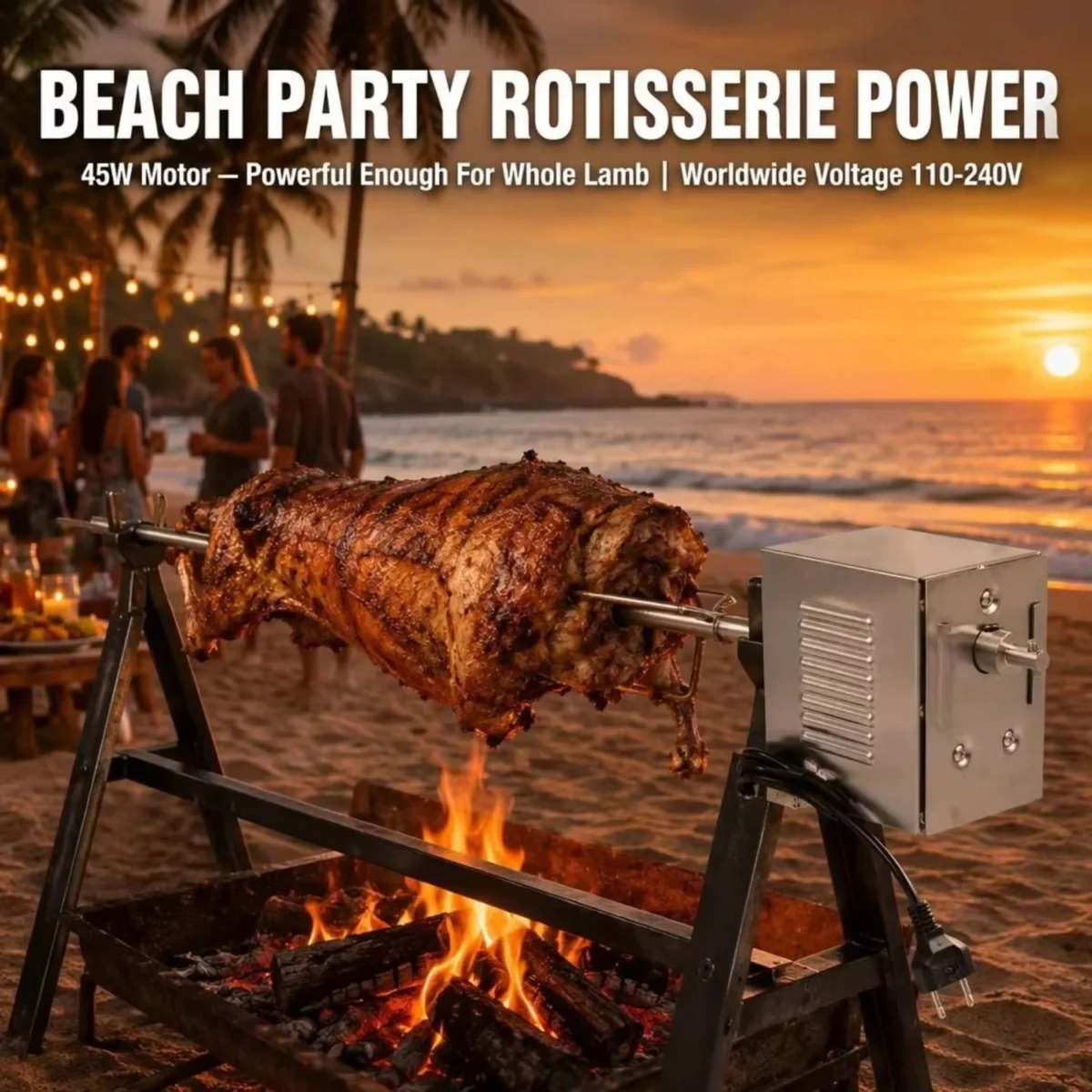 heavy duty rotisserie motor beach party whole lamb roasting